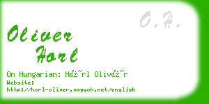 oliver horl business card